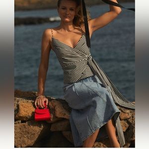 NWT Anthropologie Pilcro denim midi skirt